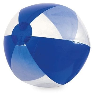 Ballon de plage translucide et bleu - Menu Boutique