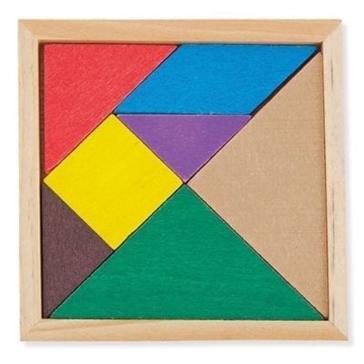 Puzzle tangram en bois - Menu Boutique