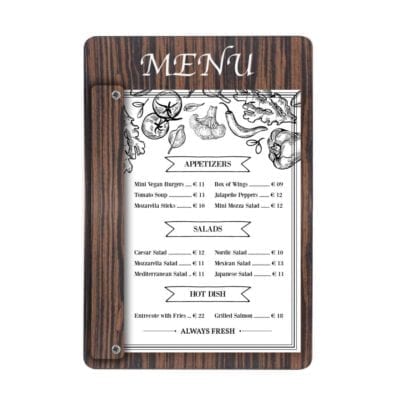 Menu planche Architecte - Menu Boutique