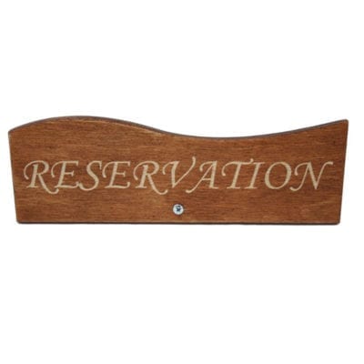 Chevalet de table Réservation - Menu Boutique